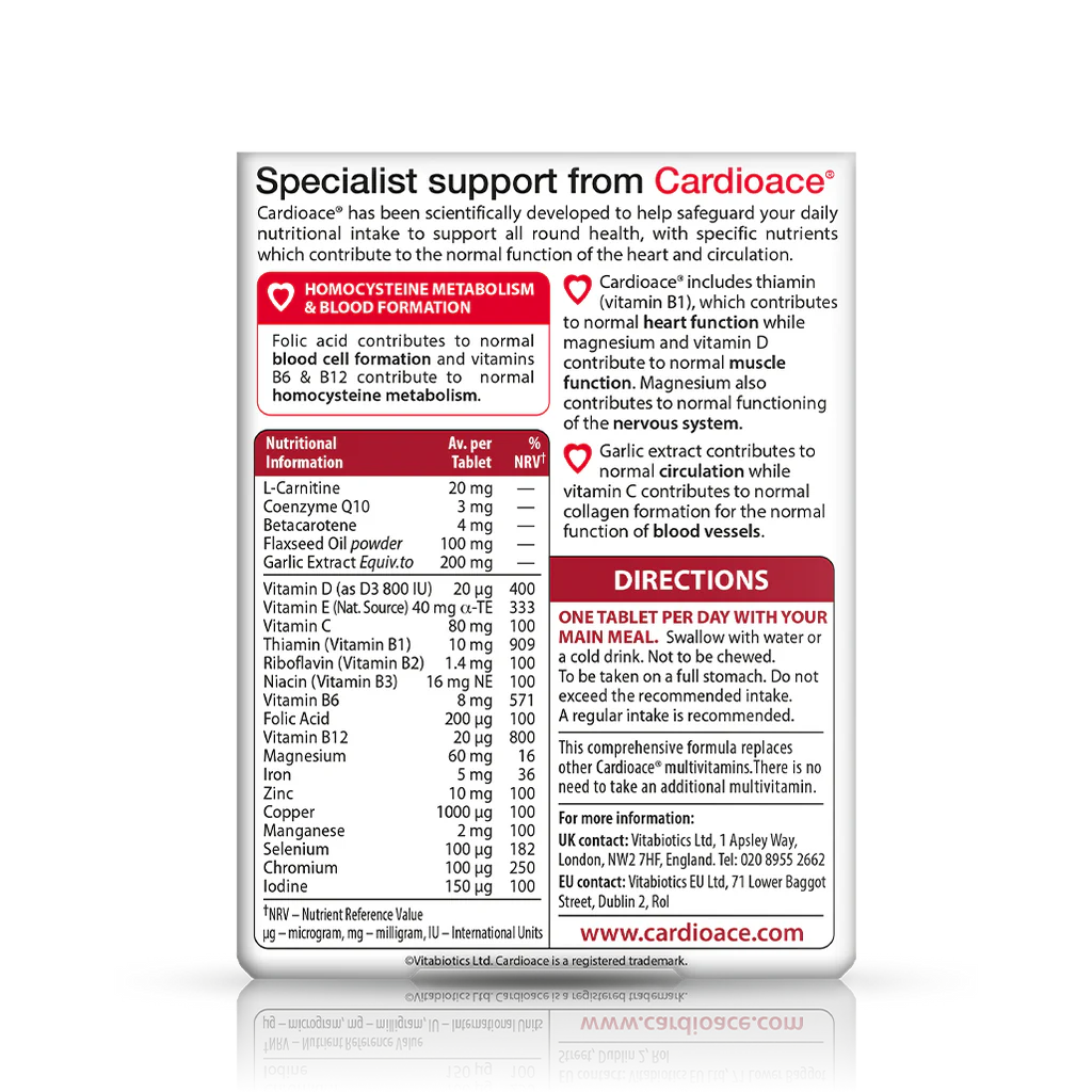 Cardioace Tablets 30 Vitabiotics 