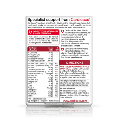 Cardioace Tablets 30 Vitabiotics 