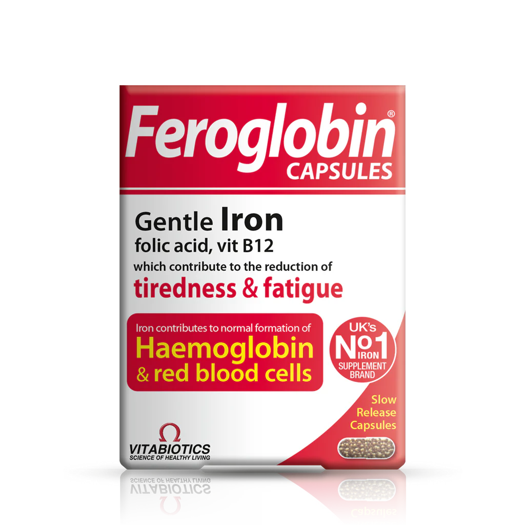 Feroglobin Capsules 30 - UK's No.1 Iron Supplement Brand Vitabiotics 