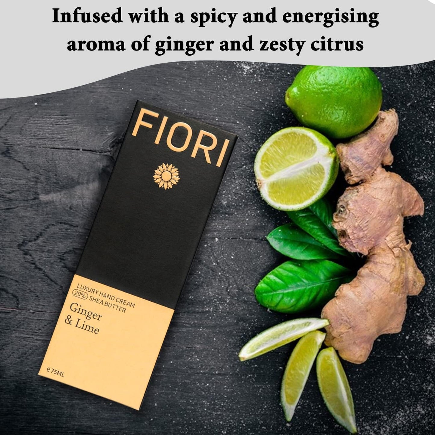 Fiori Ginger & Lime Moisturising Vegan Hand Cream (75ml) Fiori 