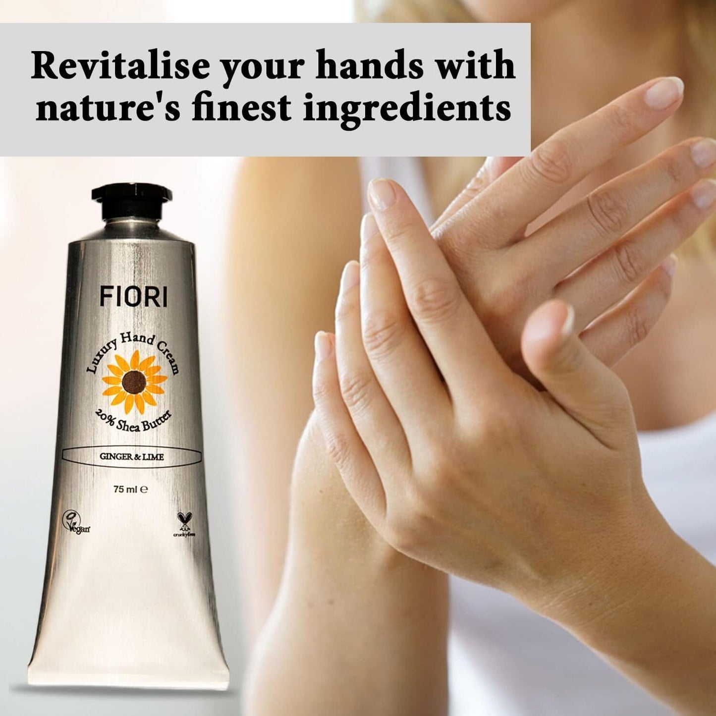 Fiori Ginger & Lime Moisturising Vegan Hand Cream (75ml) Fiori 