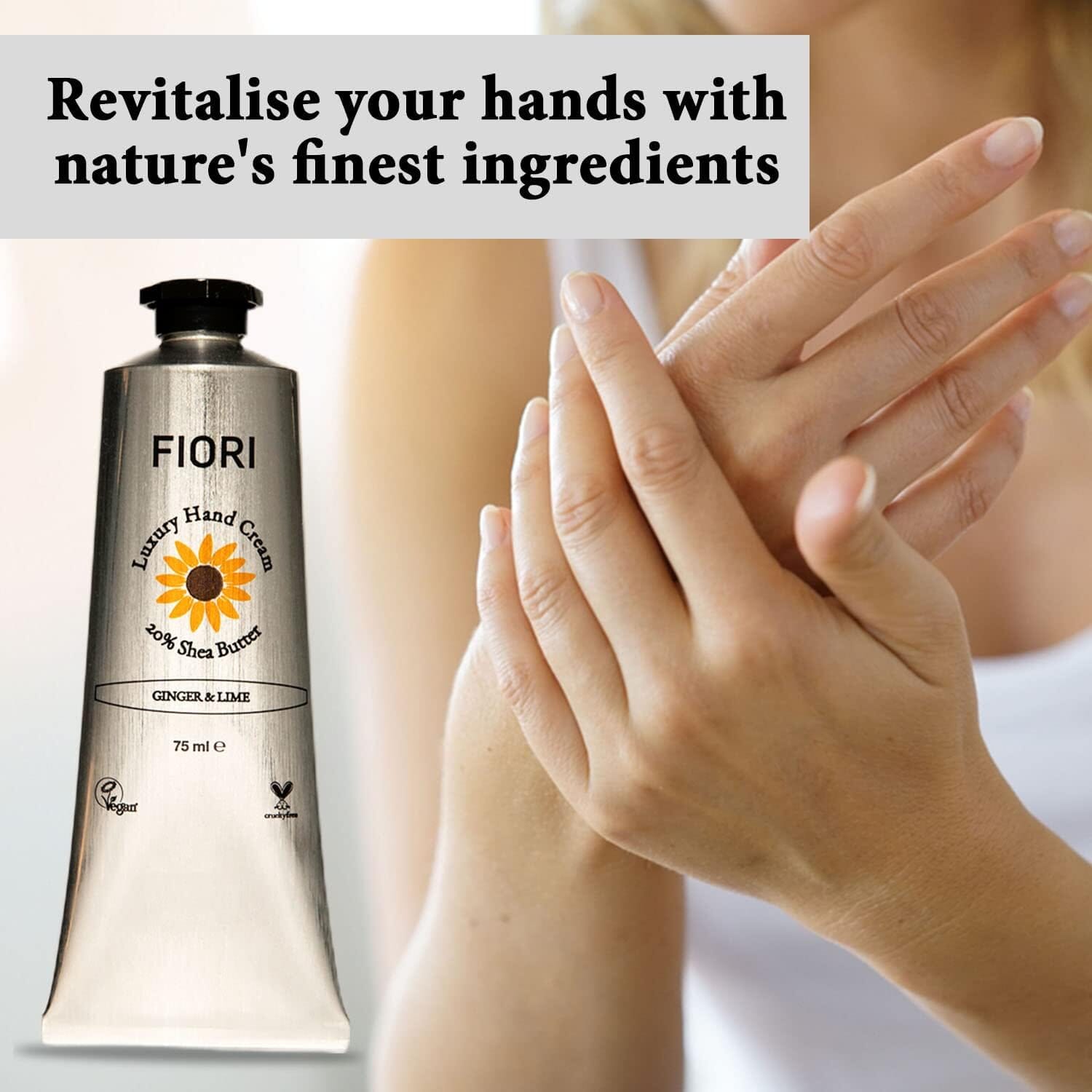 Fiori Ginger & Lime Moisturising Vegan Hand Cream (75ml) Fiori 