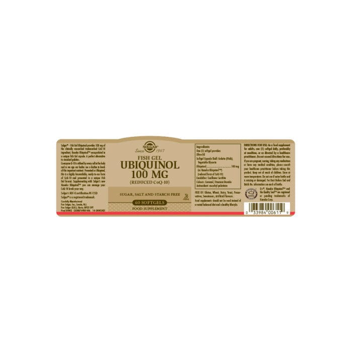 Fish Gel Ubiquinol 100 mg Solgar 