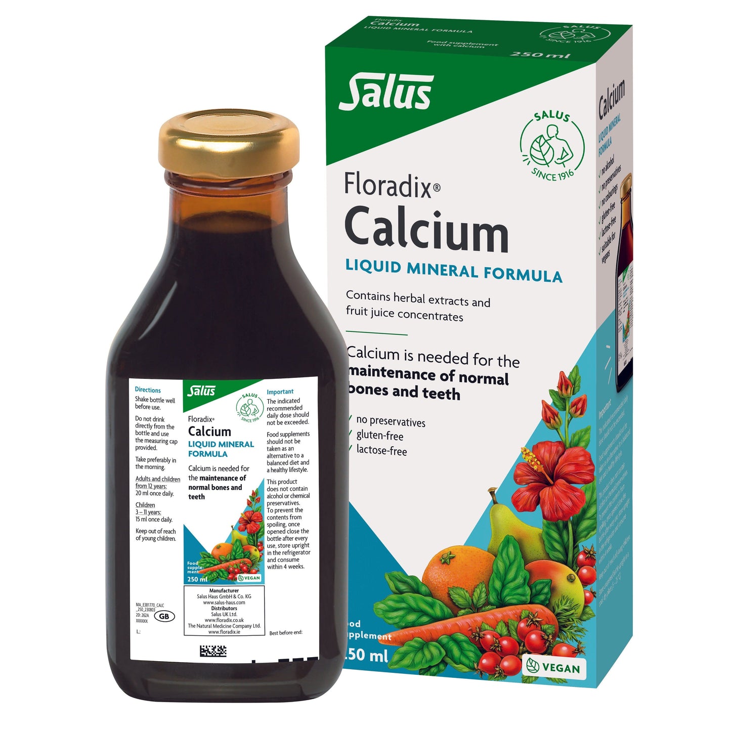 Floradix Calcium Mineral Supplement 250 ml Liquid Floradix 