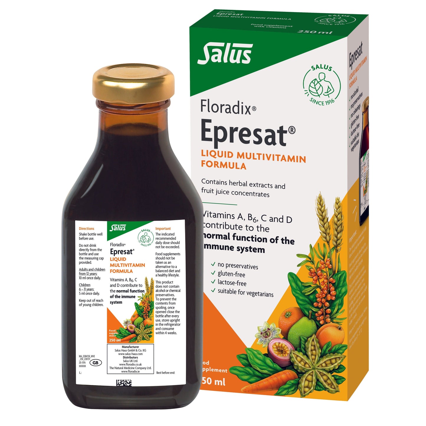 Floradix Epresat Multivitamin 250 ml Liquid Floradix 