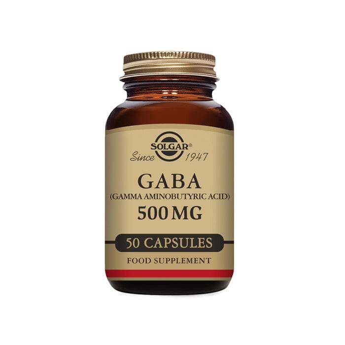 GABA (Gamma Aminobutyric Acid) 500 mg Vegatbale Capsules - Pack of 50 Solgar 