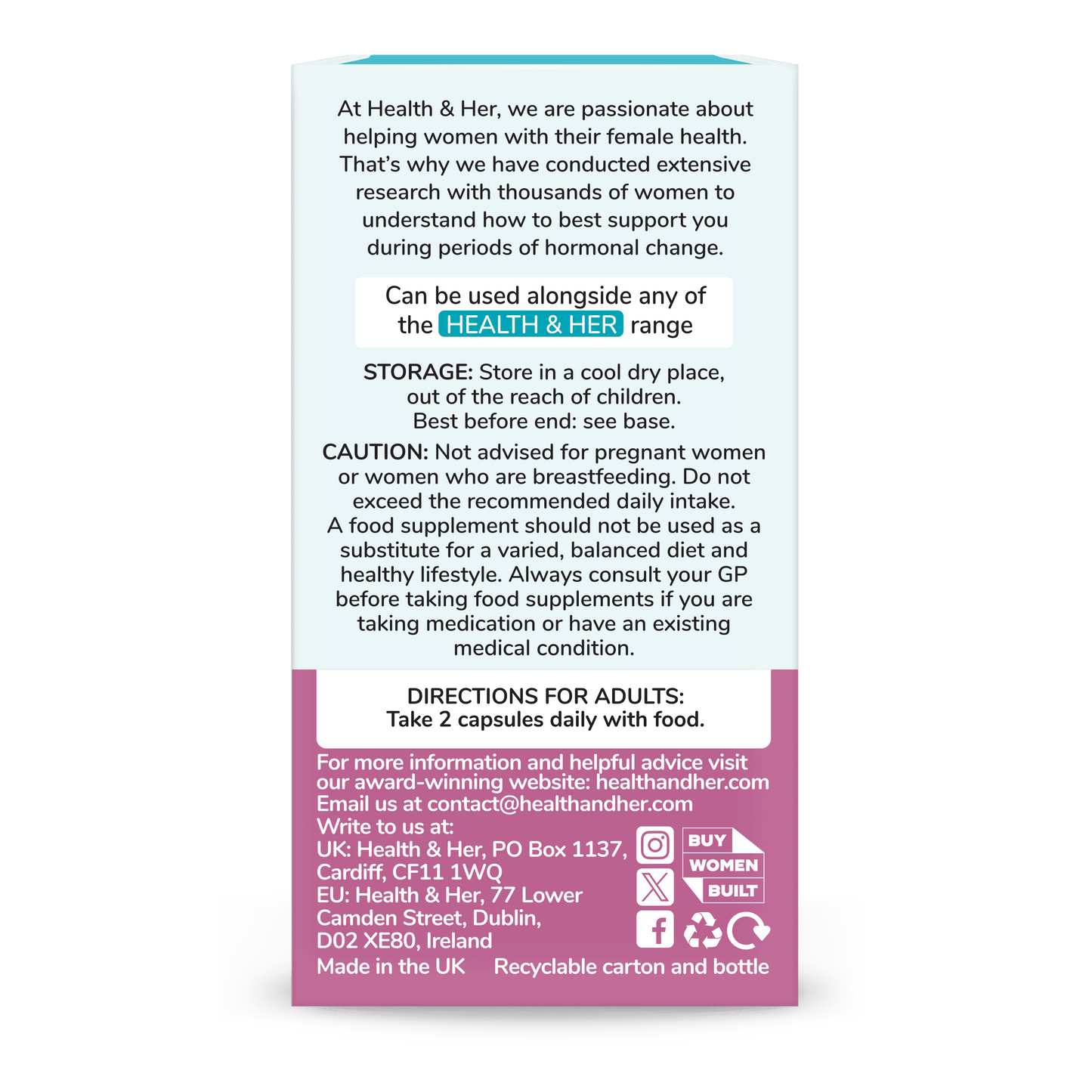 Health & Her Intimacy+ Supplement 60s Capsules Health & Her/Him 