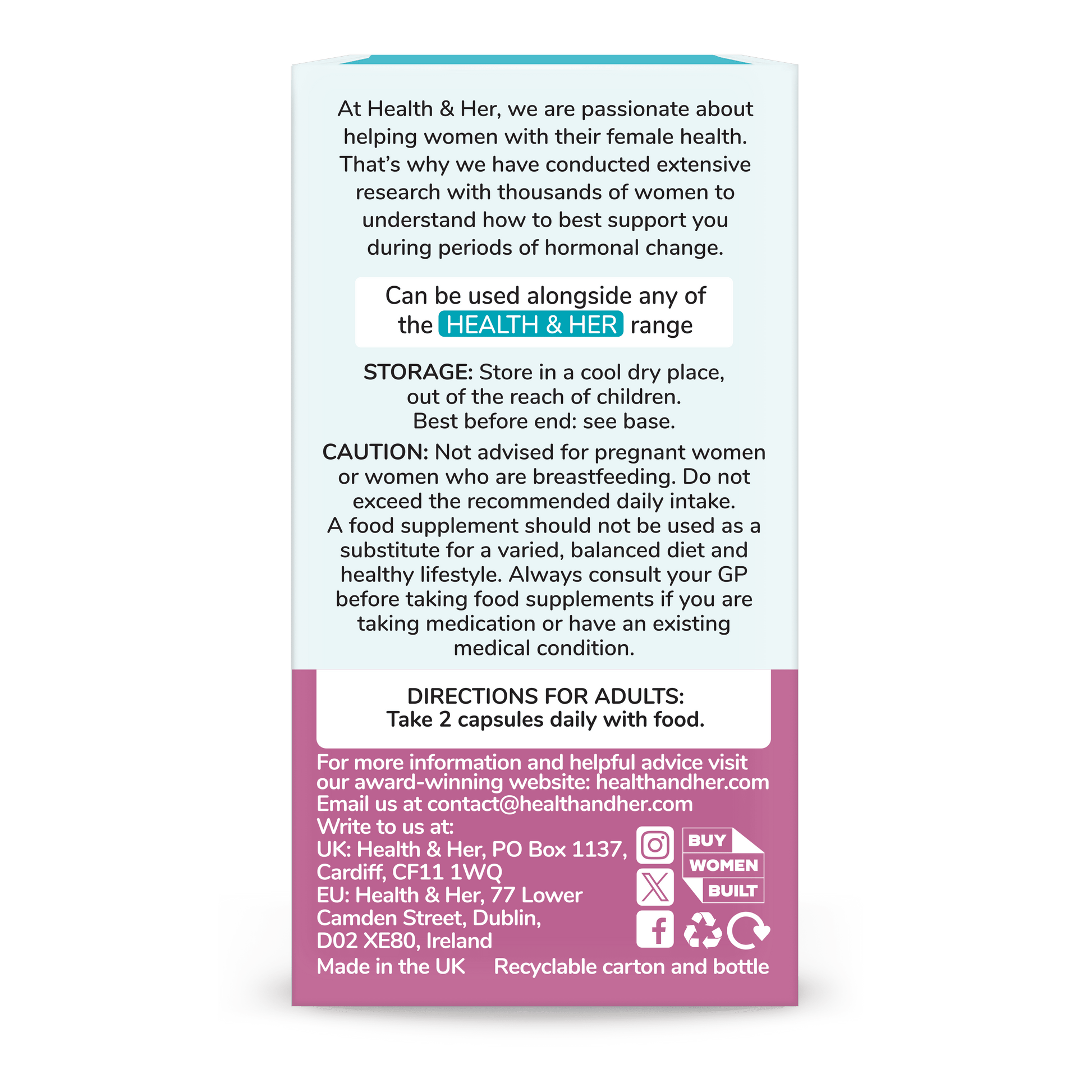Health & Her Intimacy+ Supplement 60s Capsules Health & Her/Him 