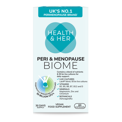 Health & Her Peri & Menopause Biome Supplement 60s Capsules Health & Her/Him 