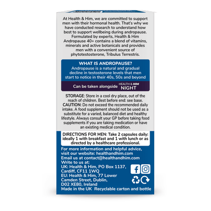 Health & Him Andropause 40+ Multi-Nutrient Supplement 60s Health & Her/Him 