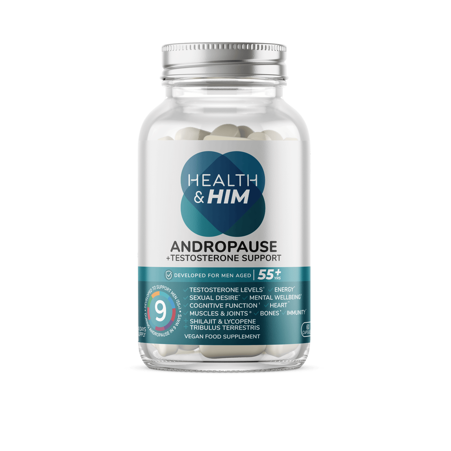 Health & Him Andropause 55+ Multi-Nutrient Supplement 60s Health & Her/Him 