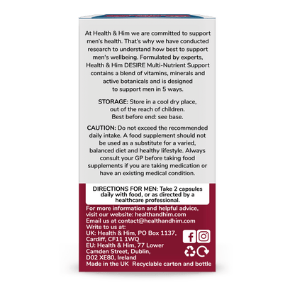 Health & Him Desire Multi-Nutrient Supplement 60s Health & Him 