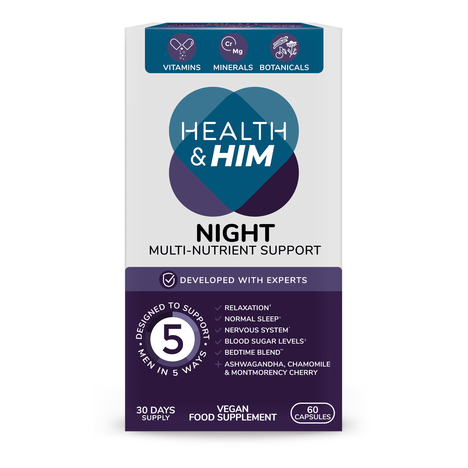 Health & Him Night Multi-Nutrient Supplement 60s Health & Her/Him 
