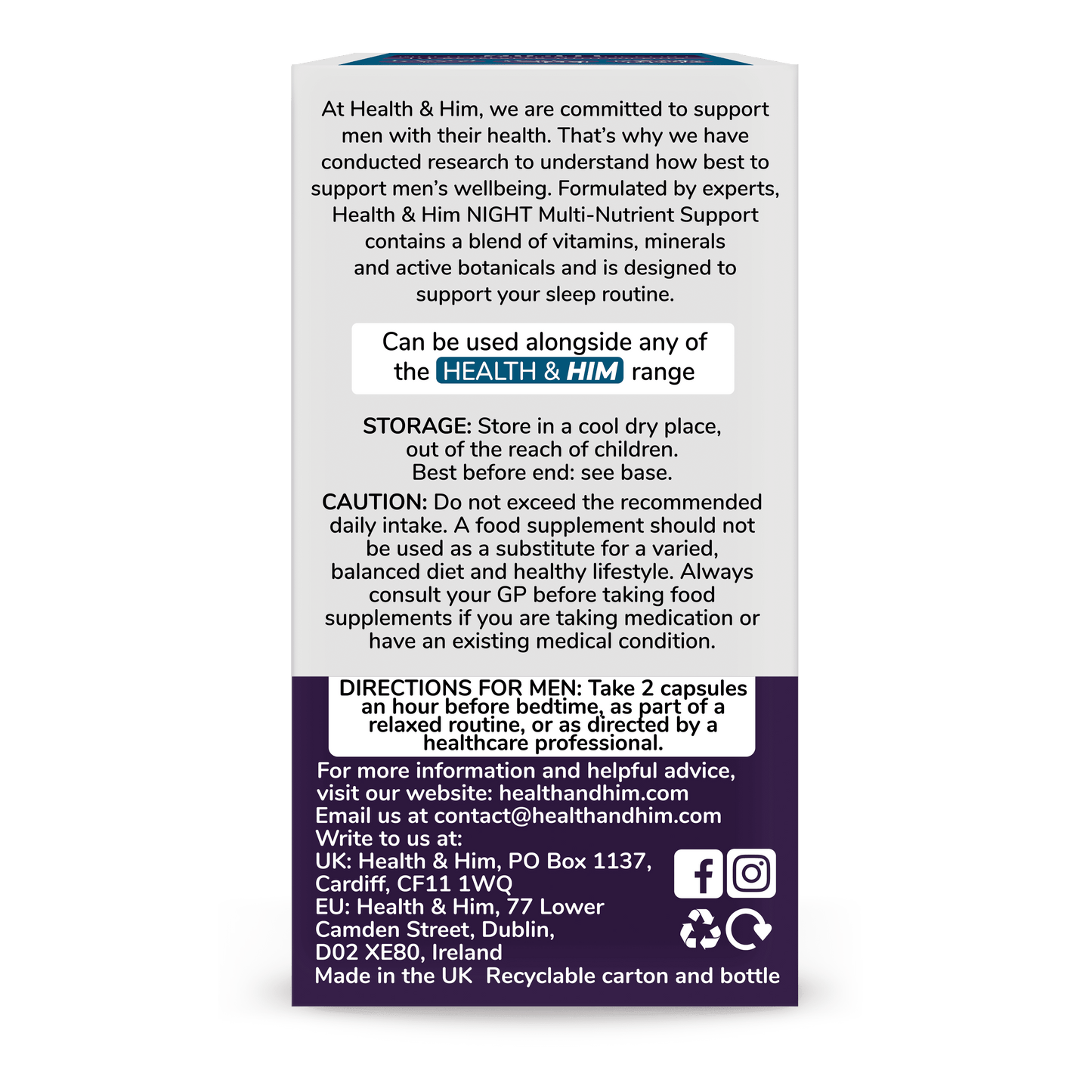 Health & Him Night Multi-Nutrient Supplement 60s Health & Her/Him 