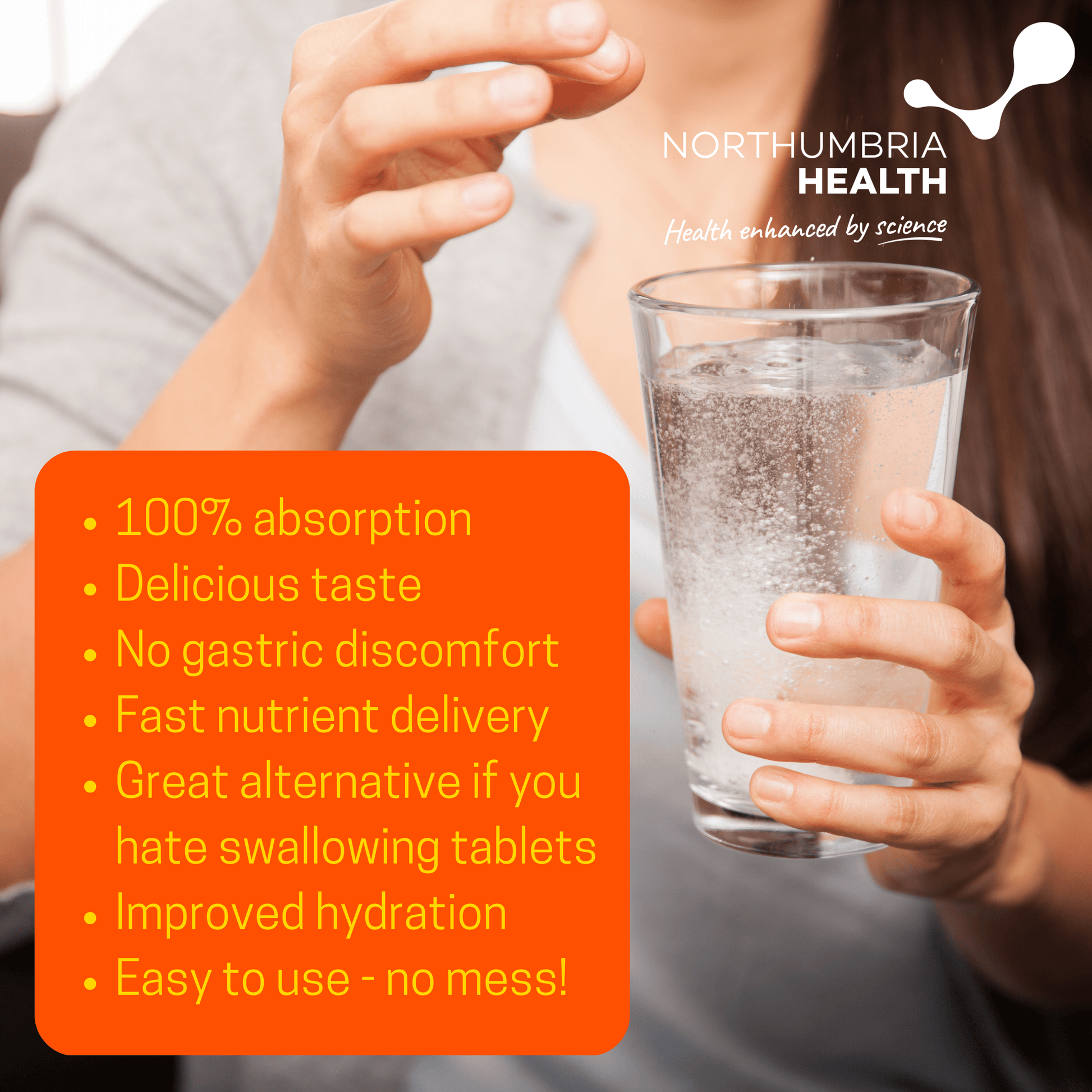 Immune Support Effervescent Orange Flavour Tablets -20 tablets Effervescent Tablet Northumbria Health 
