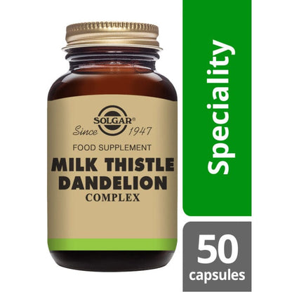 Milk Thistle Dandelion Complex Vegatbale Capsules - Pack of 50 Solgar 