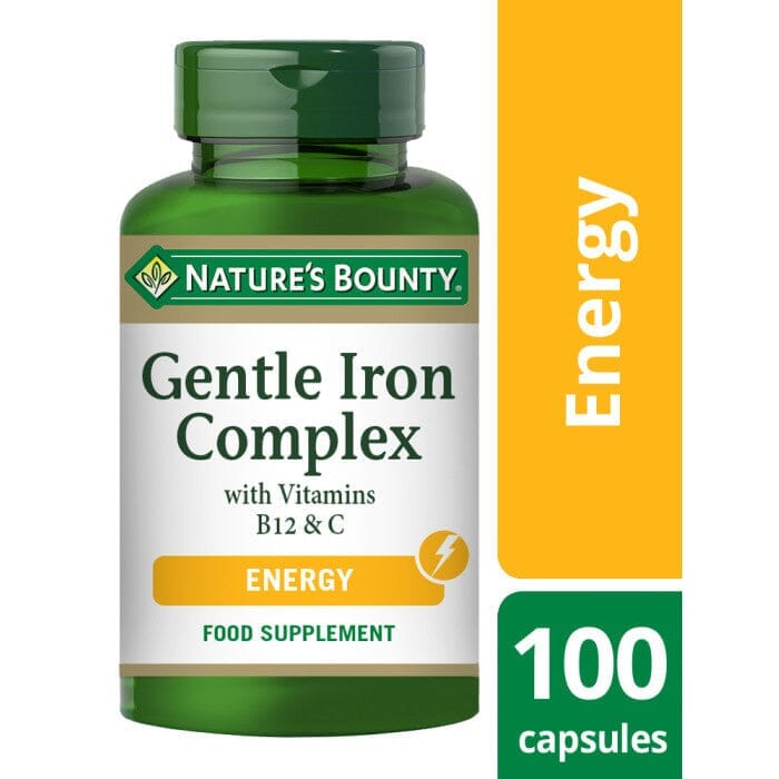 Nature's Bounty® Gentle Iron Complex with Vitamins B12 and C Capsules - Pack of 100 Capsules Nature's Bounty 