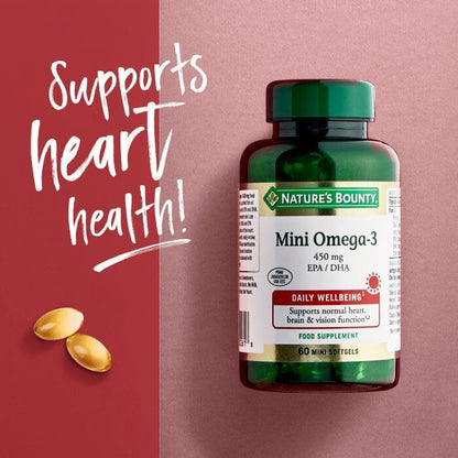 Nature's Bounty® Mini Omega-3 450 mg EPA / DHA Mini Softgels - Pack of 60 Softgels Nature's Bounty 