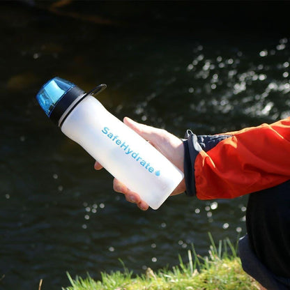 Pyramid SafeHydrate Water Filter Bottle Water Purification Pyramid Trek 