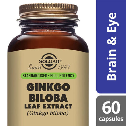 SFP Ginkgo Biloba Leaf Extract Vegatable Capsules - Pack of 60 Solgar 