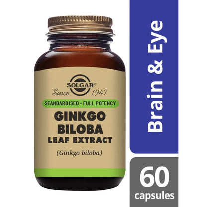 SFP Ginkgo Biloba Leaf Extract Vegatable Capsules - Pack of 60 Solgar 