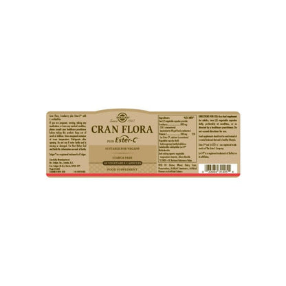 Solgar® Cran Flora Cranberry Vegetable Capsules - Pack of 60 Solgar 