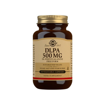 Solgar® DLPA 500 mg (DL-Phenylalanine) Vegetable Capsules - Pack of 50 Solgar 