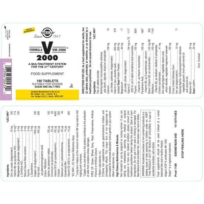 Solgar® Formula VM-2000 Tablets - Pack of 180 Solgar 