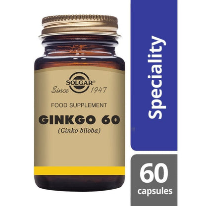 Solgar® Ginkgo Vegetable Capsules - Pack of 60 Solgar 