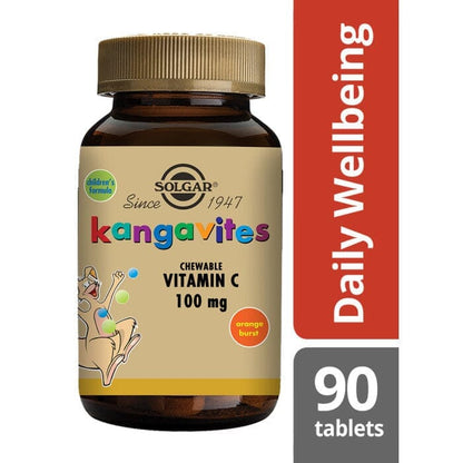 Solgar® Kangavites Natural Orange Burst Vitamin C 100 mg Chewable Tablets - Pack of 90 Solgar 