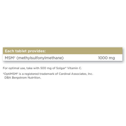 Solgar® MSM 1000 mg Tablets - Pack of 120 Solgar 