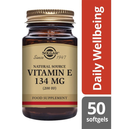 Solgar® Natural Source Vitamin E 134 mg (200 IU) Softgels - Pack of 50 Solgar 