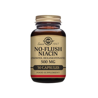 Solgar® No Flush Niacin 500 mg Vegetable Capsules - Pack of 50 Solgar 