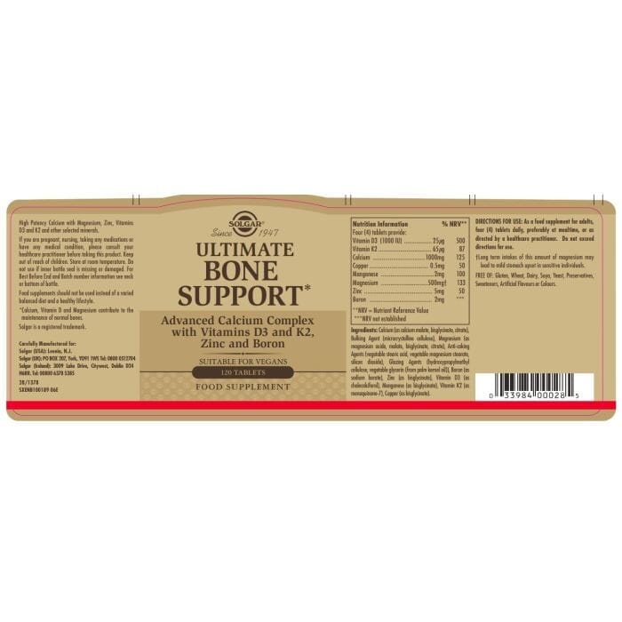 Solgar® Ultimate Bone Support Tablets - Pack of 120 Solgar 