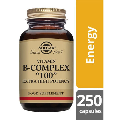 Solgar® Vitamin B-Complex "100" Extra High Potency Vegetable Capsules - Pack of 250 Solgar 