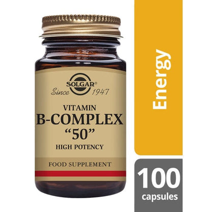 Solgar® Vitamin B-Complex "50" High Potency Vegetable Capsules - Pack of 100 Solgar 