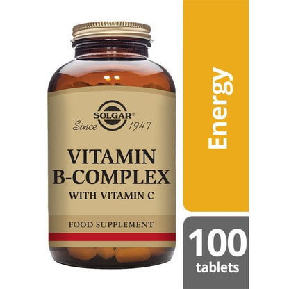 Solgar® Vitamin B-Complex with Vitamin C Tablets - Pack of 100 Solgar 