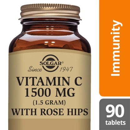 Solgar® Vitamin C 1500 mg (1.5 grams) with Rose Hips Tablets - Pack of 90 Solgar 