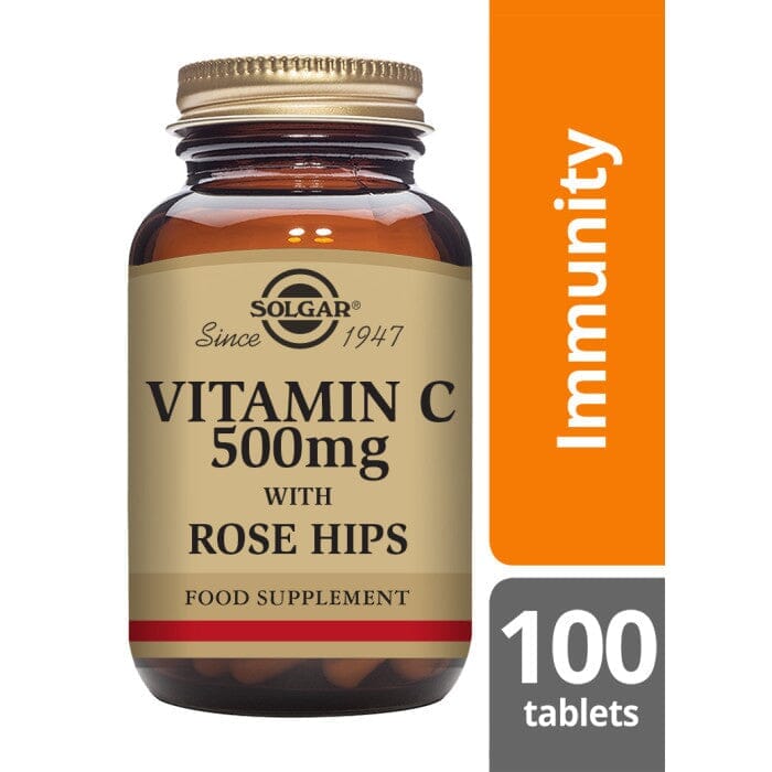 Solgar® Vitamin C 500 mg with Rose Hips Tablets - Pack of 100 Solgar 