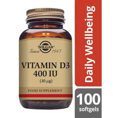 Solgar® Vitamin D3 400 IU (10 μg) Softgels - Pack of 100 Solgar 