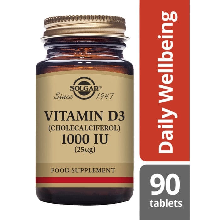 Solgar® Vitamin D3 (Cholecalciferol) 1000 IU (25 µg) Tablets - Pack of 90 Solgar 