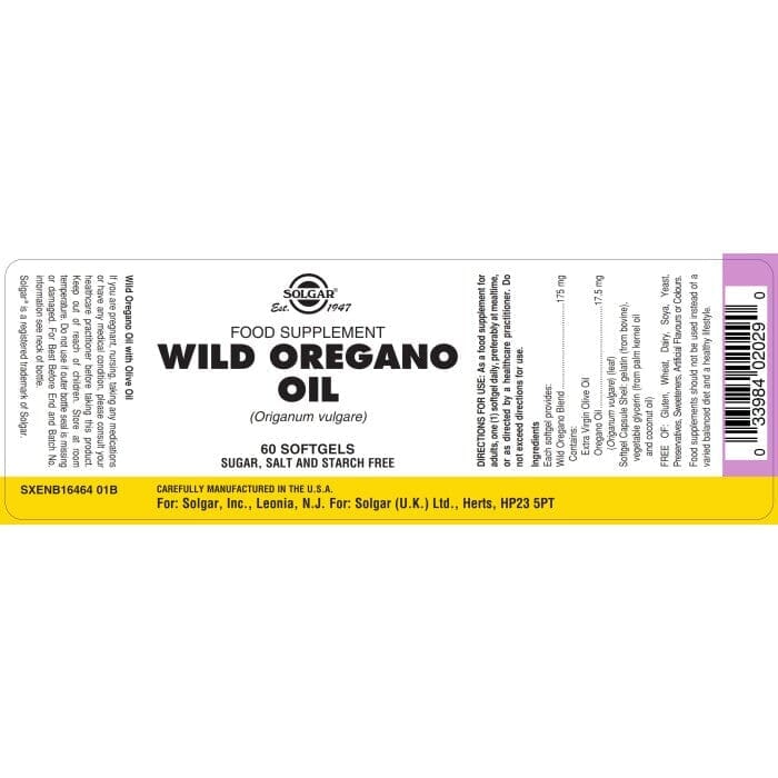 Solgar® Wild Oregano Oil Softgels - Pack of 60 Solgar 