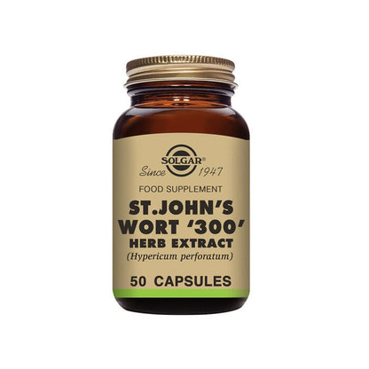 St John's Wort ' 300' Herb Extract Vegetable Capsules - Pack of 50 Solgar 