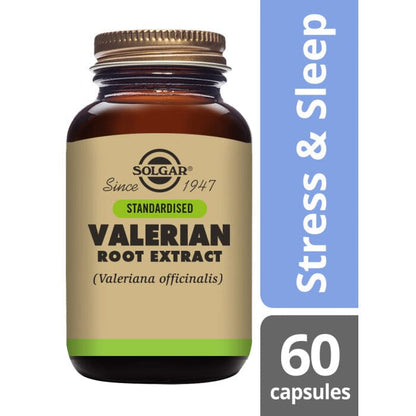 Standardised Valerian Root Extract Vegetable Capsules - Pack of 60 Solgar 