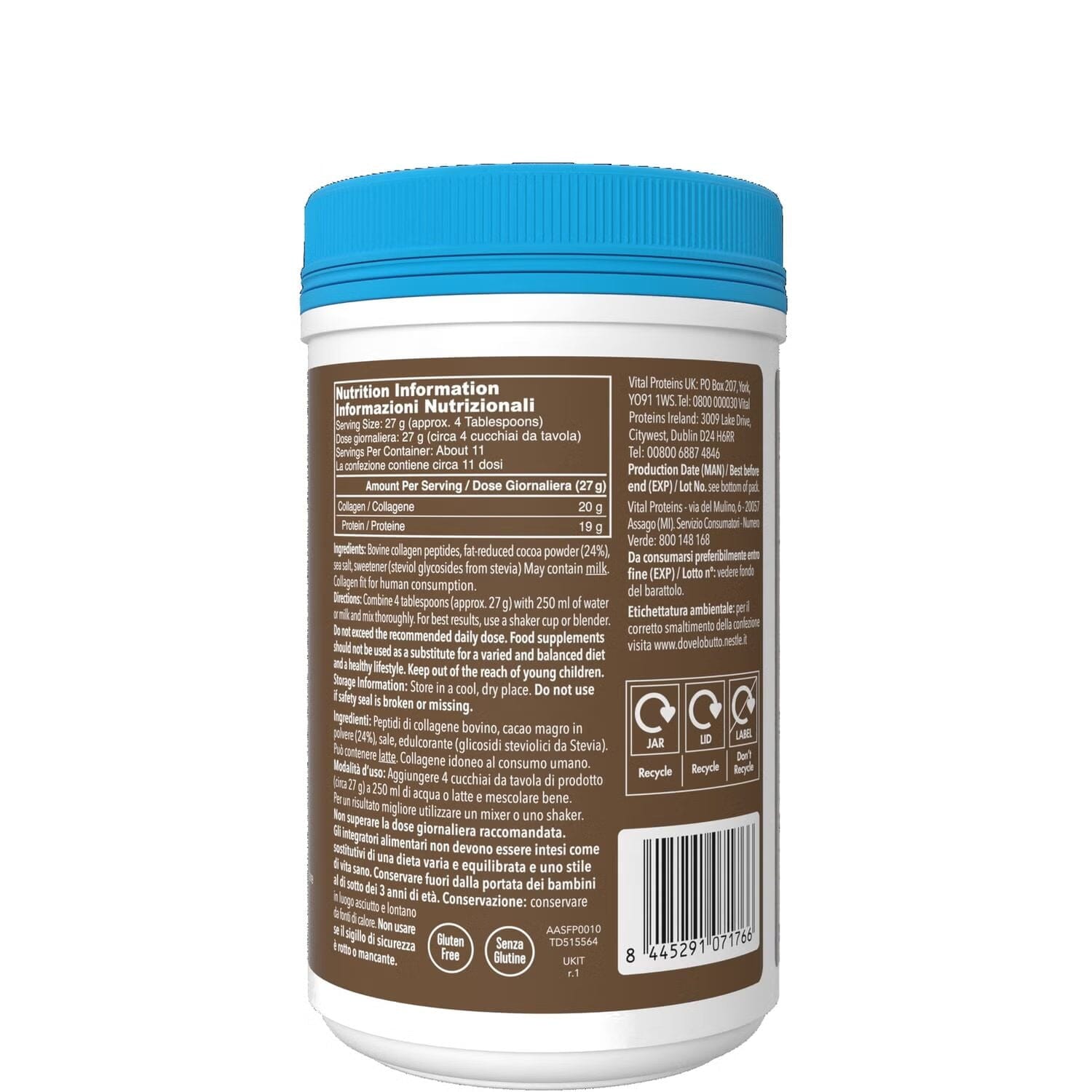 Vital Proteins Collagen Peptides Cocoa 297g Vital Proteins 